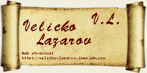 Veličko Lazarov vizit kartica